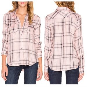 { PAIGE } mya shirt in rosette/steel grey